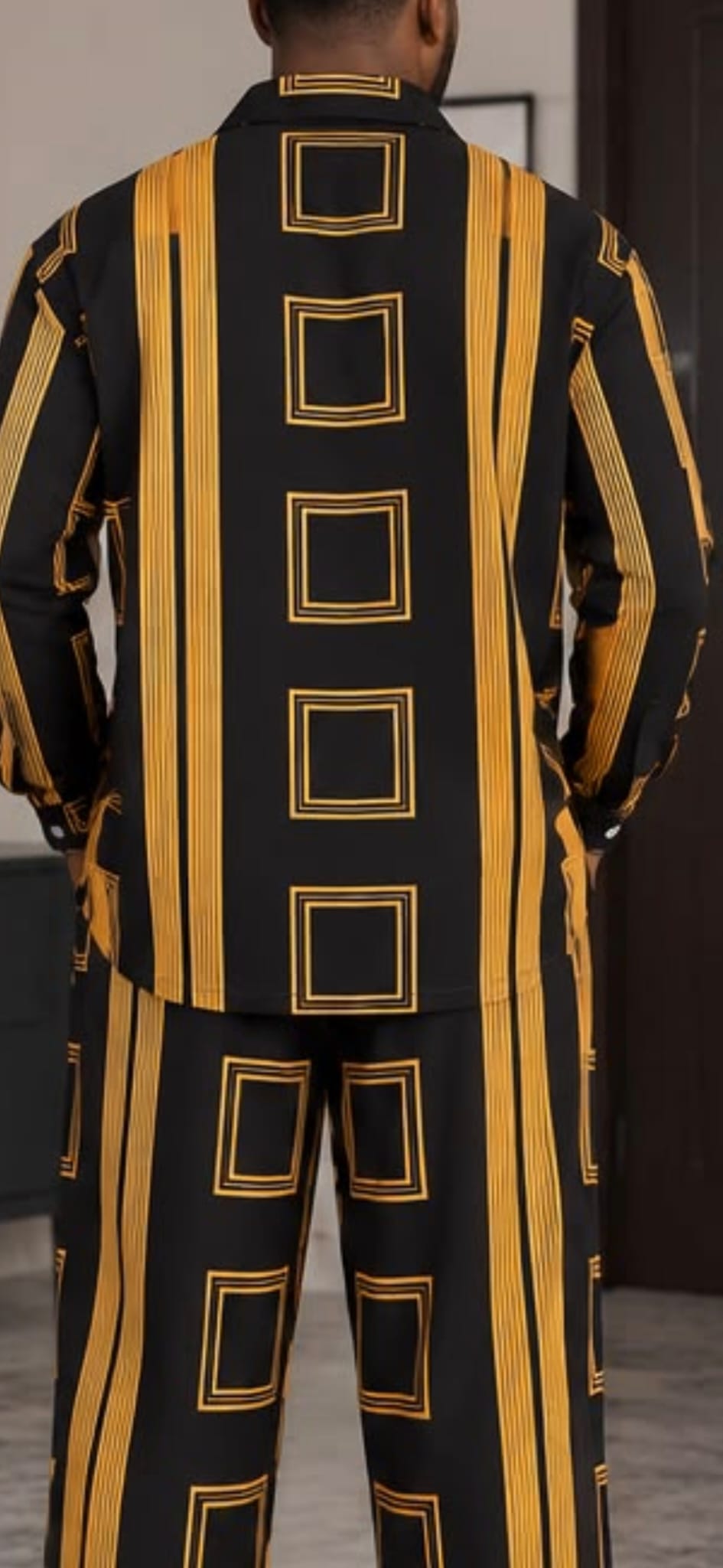 Men’s Geometric Print Co-Ord Set