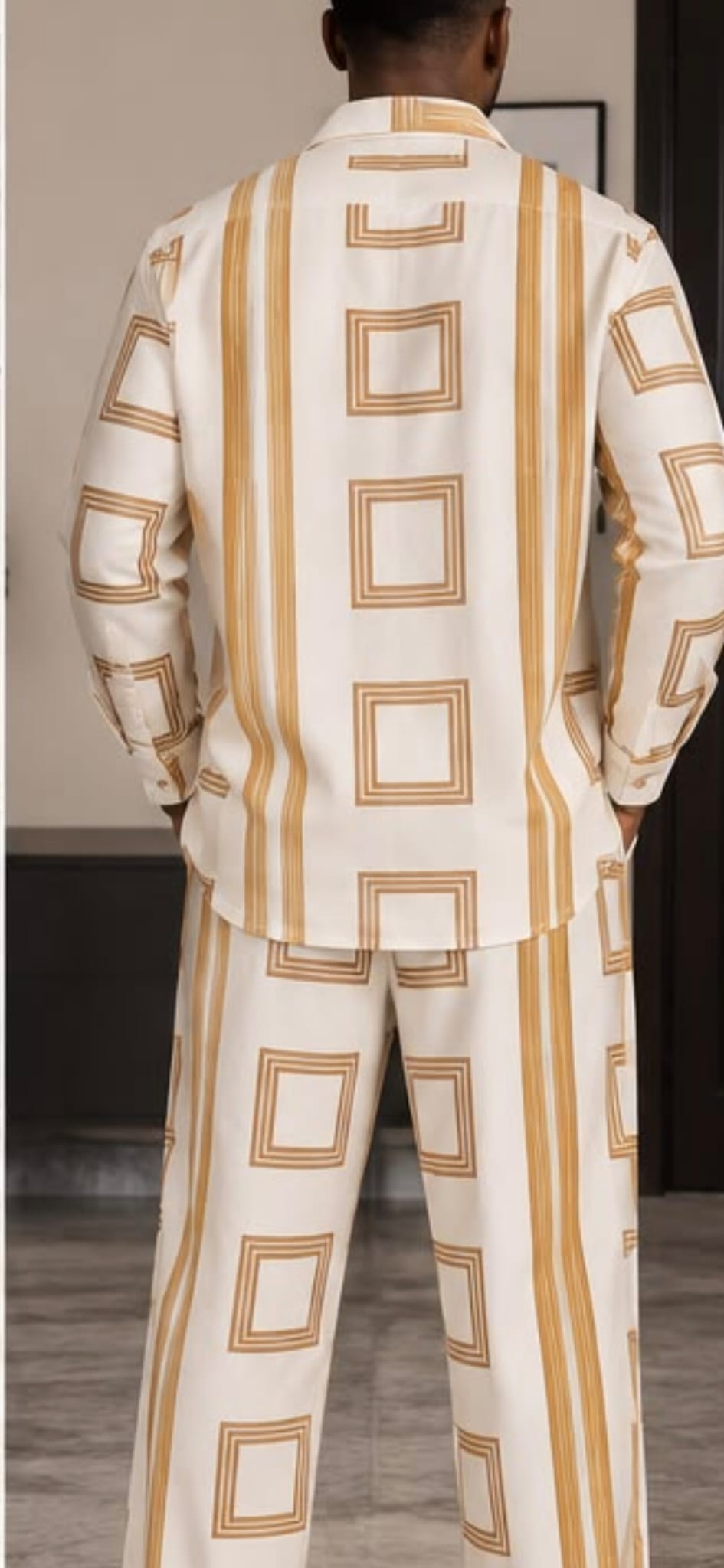 Men’s Geometric Print Co-Ord Set