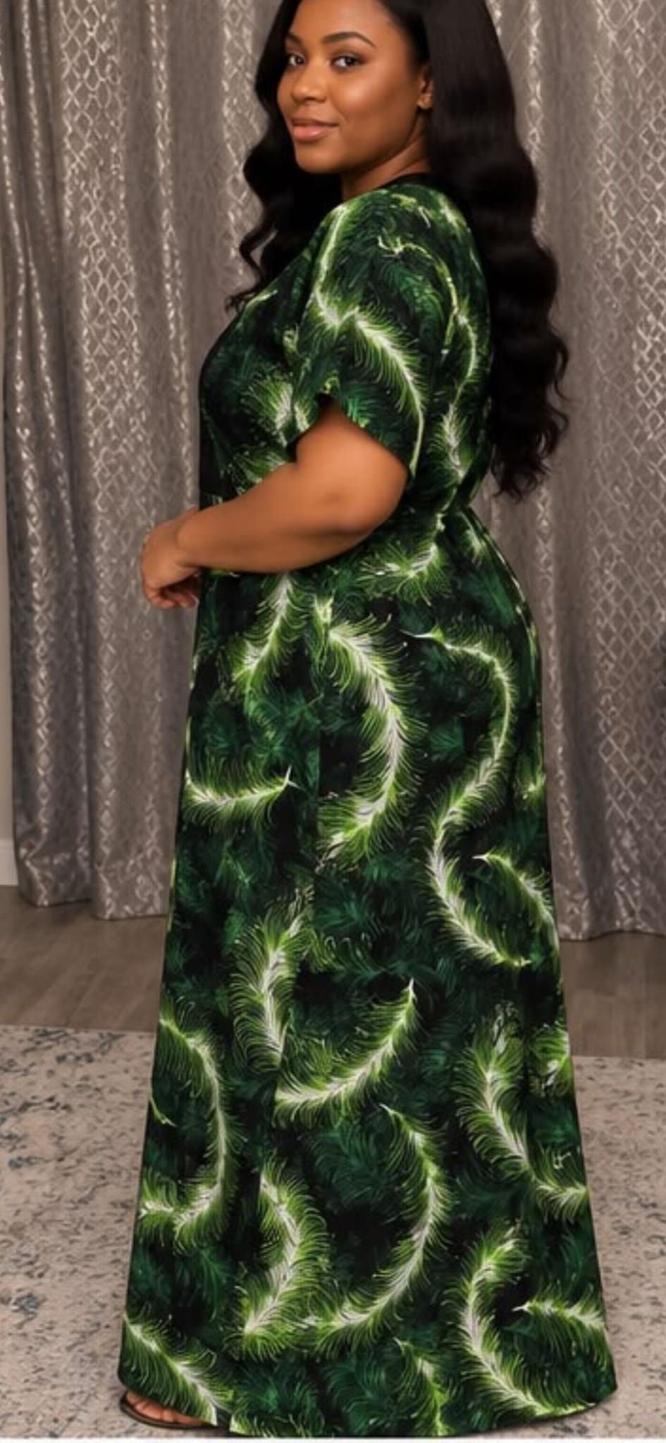 Women’s Statement Print Maxi Dress